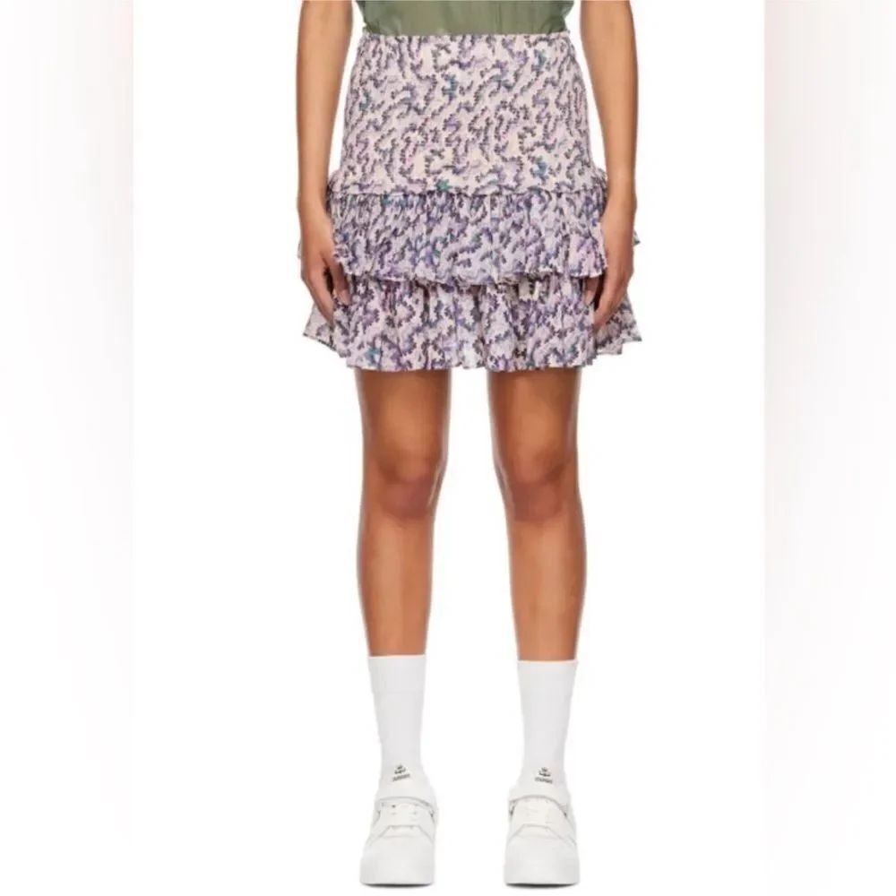 Isabel Marant Purple Floral Mini Skirt, S